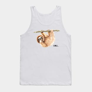 Sloth Hand Drawn Chill Tank Top